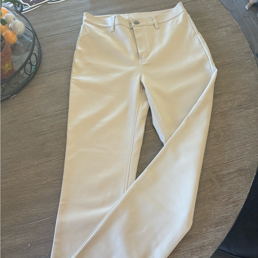 Free people pleather high rise pleather pants size 6